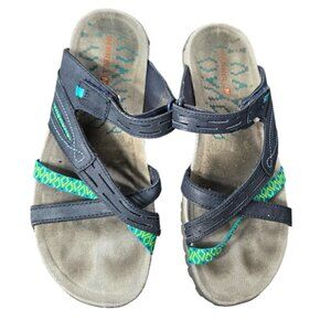 Merrell Womens Navy Blue Terran Slide II Sandal Size 7 Strappy Outdoor Hiking